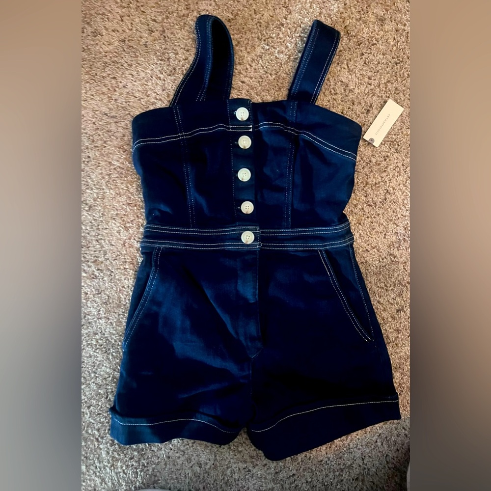Anthropology size 2 Denim Romper New w/Tags